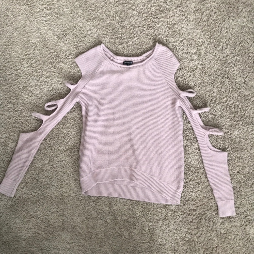 Pink cut out sweater